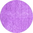 thumbnail image 1 of Ahgly Company Indoor Round Abstract Purple Contemporary Area Rugs, 4' Round, 1 of 4
