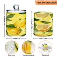 thumbnail image 3 of Ryvnso 2 Pack Qtip Holder Organizer Watercolor Lemon Leaves Bathroom Cotton Swabs Cans Storage Canister, 3 of 7