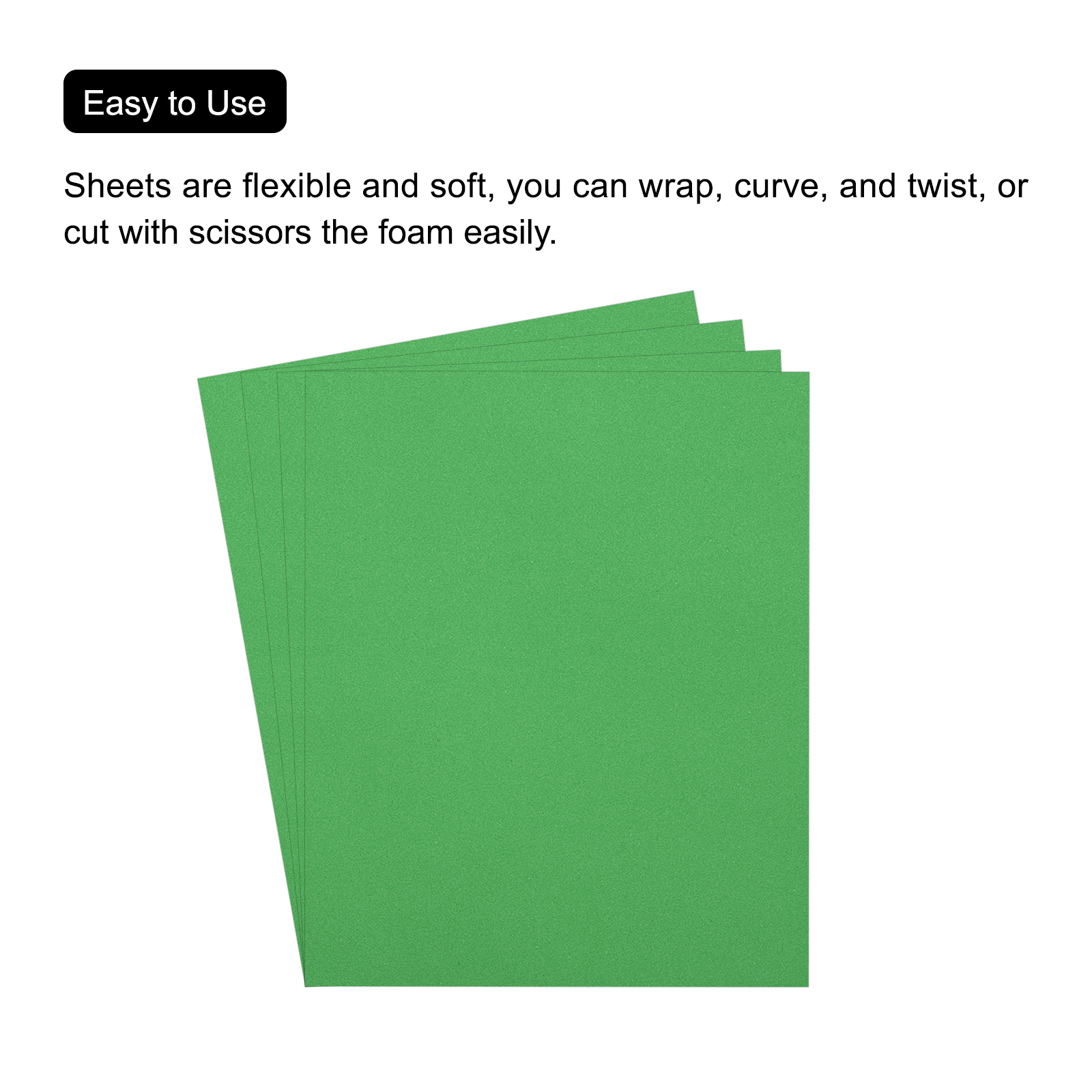 EVA Foam Sheets Grass Green 19.7 Inch x 35.4 Inch 1mm Thick Crafts Foam Pack of 5