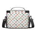 thumbnail image 3 of Dinosaur and Silhouette White Pattern Insulated Lunch Box for Women Men, Medium Leakproof Cooler Bag with Adjustable Strap, 10"x6.7"x8", 3 of 6
