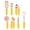 Yellow, variant on SDFGTstore Kitchen Gadget Utensils Ice Scream Scoop Peeler Garlic Press Cheese Grater Whisk