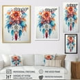 thumbnail image 4 of Designart "Coral Dreamcatcher Minimalist euphony" Dream Catcher Floater Framed Canvas Wall Art, 4 of 7