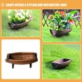 thumbnail image 3 of OULII plant pot Wood Half Barrel Planter Robust Wood 1Set Vintage Patio Decor, 3 of 8