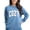 Blue Jean, variant on Cozy Worn Varsity - Women's Garment Dyed Long Sleeve