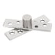 thumbnail image 1 of Bisagras ocultas de pivote de puerta de acero inoxidable de 75 mm y 3 pulgadas de longitud con rotación de 360 grados, 1 of 3