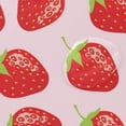 thumbnail image 4 of Red Strawberry On Pink Bath Shower Curtain Liners - 60x72in - 100% Polyester - Waterproof Bath Curtain with C-Shaped Hooks for Bathroom Decoration 1 Panel, 4 of 5