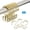 2.Gold, variant on Tru-Slide Gold Rustproof Premium Stainless Steel Rollerball Shower Curtain Rings Double Hooks, 12 Count