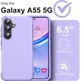 thumbnail image 2 of for Samsung Galaxy A55 5G Case,[10FT  Grade Protection] Samsung A55 5G Case with [Tempered Glass Screen Protector][Shockproof][Non-Slip Slim] Galaxy A55 5G Phone Case (B-Purple), 2 of 12