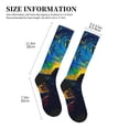 thumbnail image 2 of Lsque Abstract Starry Sky Pattern Sport Compression Socks for Men & Women 15-20 mmHg Knee High Nurse Pregnant Running Medical and Travel Athletic, 2 of 6