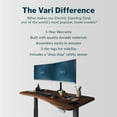 thumbnail image 3 of Vari 54” x 26" Ergonomic Height Adjustable Standing Desk Computer Table, Dark Wood, 3 of 7