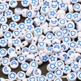 thumbnail image 1 of 100Pcs Mixed Pattern Acrylic Beads Flat Round Loose Spacer Beads For Needlework Diy Jewelry Making Bracelet Necklace Accessories, 1 of 5