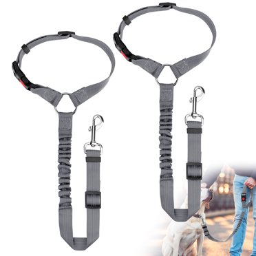MIXEN 2 Packs Dog Cat Safety Seat Belt Strap Car Headrest Restraint