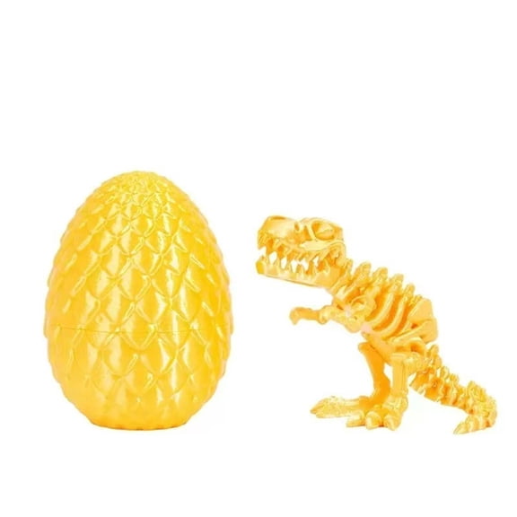 1set Silk Gold Size: 13cm   8.5cm 3D Printed Dinosaur Skeleton With Joints, Movable Dinosaur Bone Figurine, Tyrannosaurus Rex.