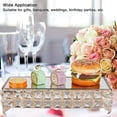 thumbnail image 4 of Cake Stand, Wrought Iron Rectangular Cake Stand Holder Fruit Dessert Tray For Home Wedding Party Supplies, 4 of 5