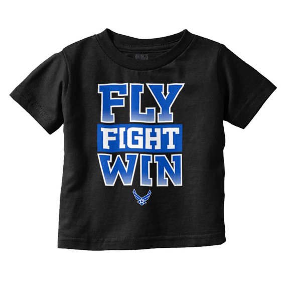 US Air Force Fly Fight Win Slogan Toddler Boy Girl T Shirt Infant Toddler Brisco Brands 6M