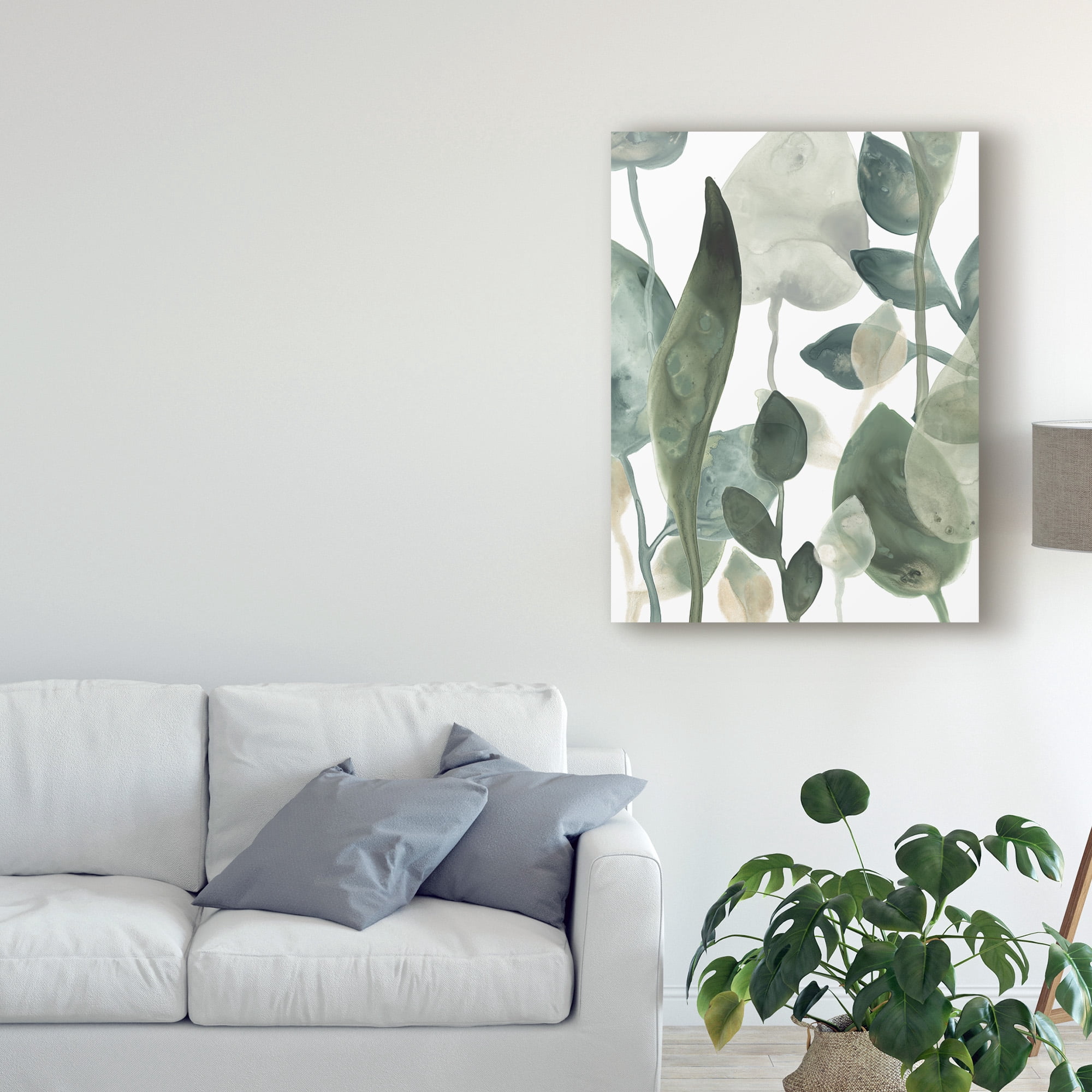 Trademark Fine Art 'Water Leaves III' Canvas Art by June Erica Vess