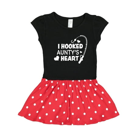 

Inktastic I Hooked Aunty s Heart with Fishing Rod Gift Toddler Girl Dress