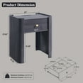 thumbnail image 3 of SinCiDo Modern Nightstand with Storage Drawer, 23.6" Tall Curved Bedside Table with Charging Station for Bedroom, Living Room, 3 of 7