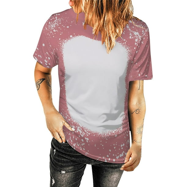 Tops estampados de manga corta de ocio con cuello redondo de verano a la moda para mujer Fridja ghk5125