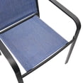 thumbnail image 4 of 5-Peices Outdoor Patio Dining Set Stacking Chairs and Square Table Furniture Set for 4 Person, 4 of 7
