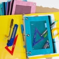 thumbnail image 4 of BAZIC 3 Ring Pencil Pouch, Mesh Window, Pastel Color, 6-Pack, 4 of 9
