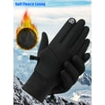 thumbnail image 3 of Spencer Mens Winter Thermal Gloves Touch Screen Glove Water Resistant Windproof Warm for Driving Cycling Running (Black M), 3 of 11