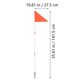 thumbnail image 2 of 1 Set of Bicycle Safety Flag with Fiberglass Flag Pole Kid Bike Triangular Flag Flag, 2 of 4