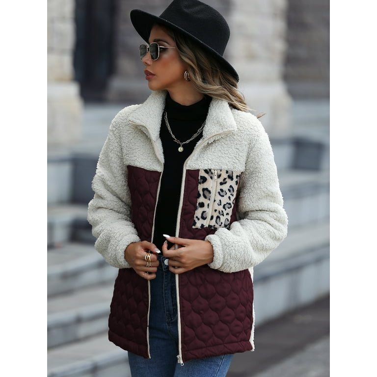 Animal print outlet sherpa jacket