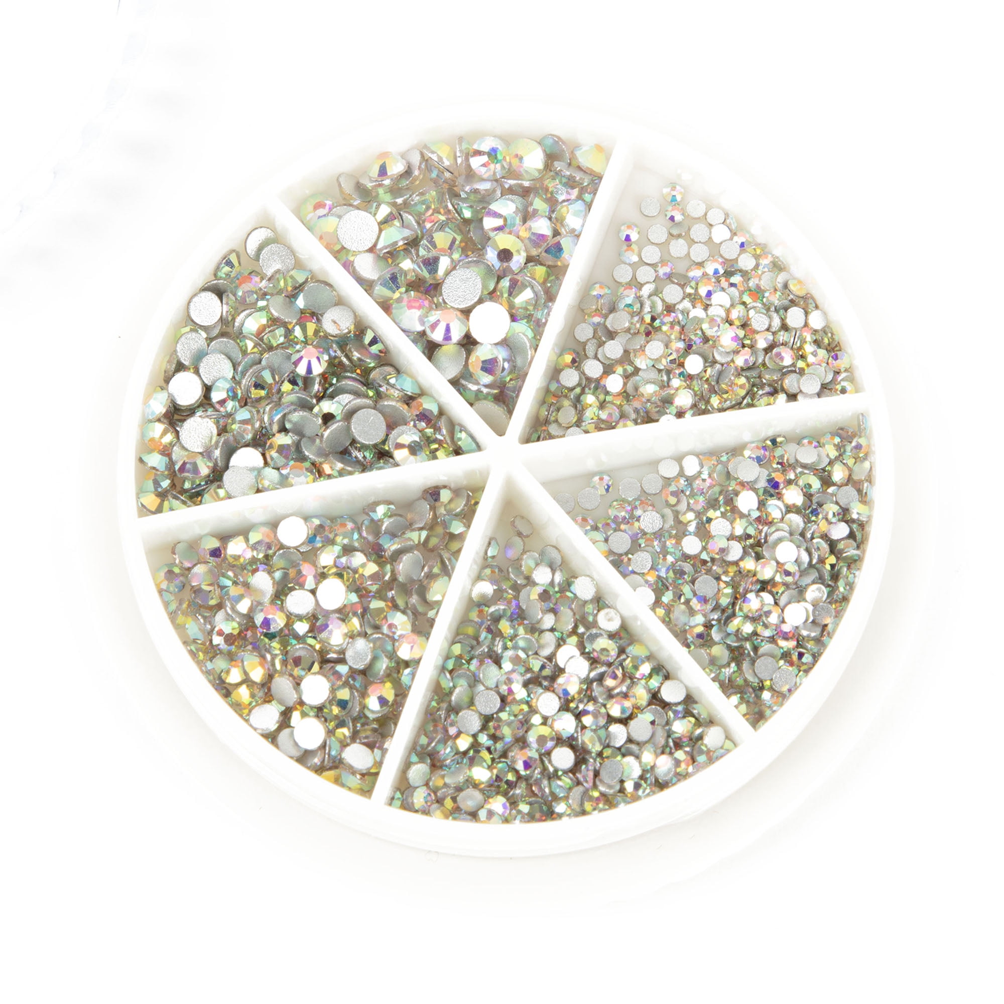 Cousin DIY Crystal Flatback Assortment, Clear AB Iridescent, 23g / 1248 Pc. - 6 Packs