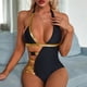 thumbnail image 5 of Gibobby Batas de baño mujeres spa Un conjunto de traje de baño Moda de verano Color sólido Cuello colgante Conjunto de traje de baño sexy(Blanco,CH), 5 of 5