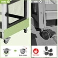 thumbnail image 4 of Aivituvin Rabbit Hutch Indoor Rabbit Cage with Wheels Outdoor Bunny House 2 Story Guinea Pig Cage with Leakproof Tarp Roof Black, 4 of 7
