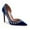 Blue, variant on Women Slip-on Pumps D'Orsay High Heels Sparkling Crystals Closed Pointed Toe Formal Evening Shoes Size 5 White