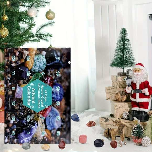 Shldybc Advent Calendar 2024 24 Natural Crystal Agate Days Children's Advent Calendar 24 Days Of Series Christmas Countdown Calendar Christmas Decorations