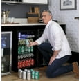 Haier 150 Can Locking Beverage Center HEBF100BXS, Stainless Steel