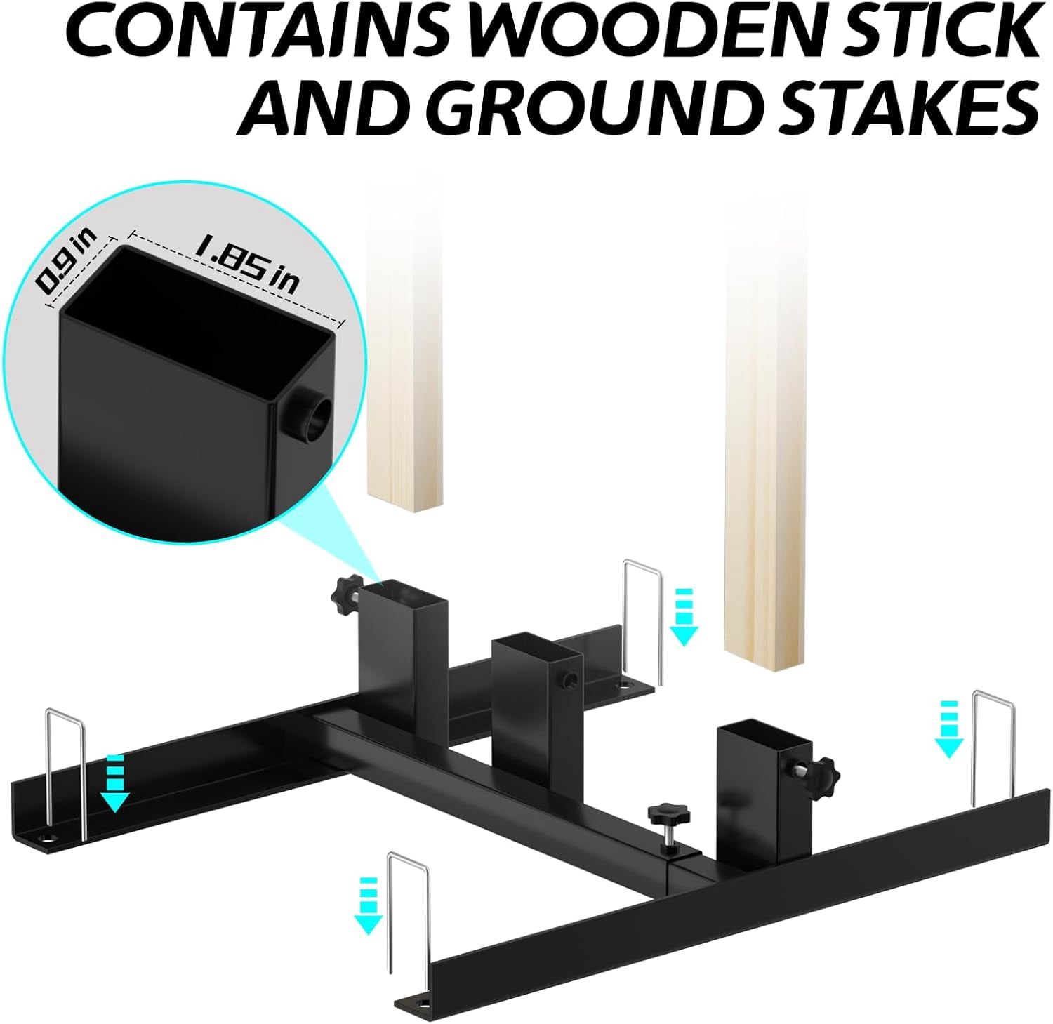 Urban Deco Adjustable Target Stand Base for Paper Shooting Cardboard Silhouette H Shape Stand Base for Shooting Range Wooden Target Station Setup - USPSA/IPSC - IDPA Practice