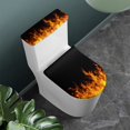 thumbnail image 2 of COEQINE Flame Black Toilet Lid Dust Cover 2 Piece Set, Replacement Machine Washable Stretchable Toilet Lid Covers for Bathroom Decor, Fits Most Tanks & Lids, 2 of 7