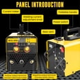 thumbnail image 6 of Meoldis 140A 3-in-1 MIG TIG Stick Welder Machine - 110V/220V Dual Voltage Portable Welding Kit with LED Display, Face Mask & Tools, for Flux Core Gasless & Gas Welding (Yellow), 6 of 9