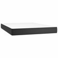 thumbnail image 3 of vidaXL Box Spring Bed with Mattress Black 152x203 cm Faux Leather, 3 of 5
