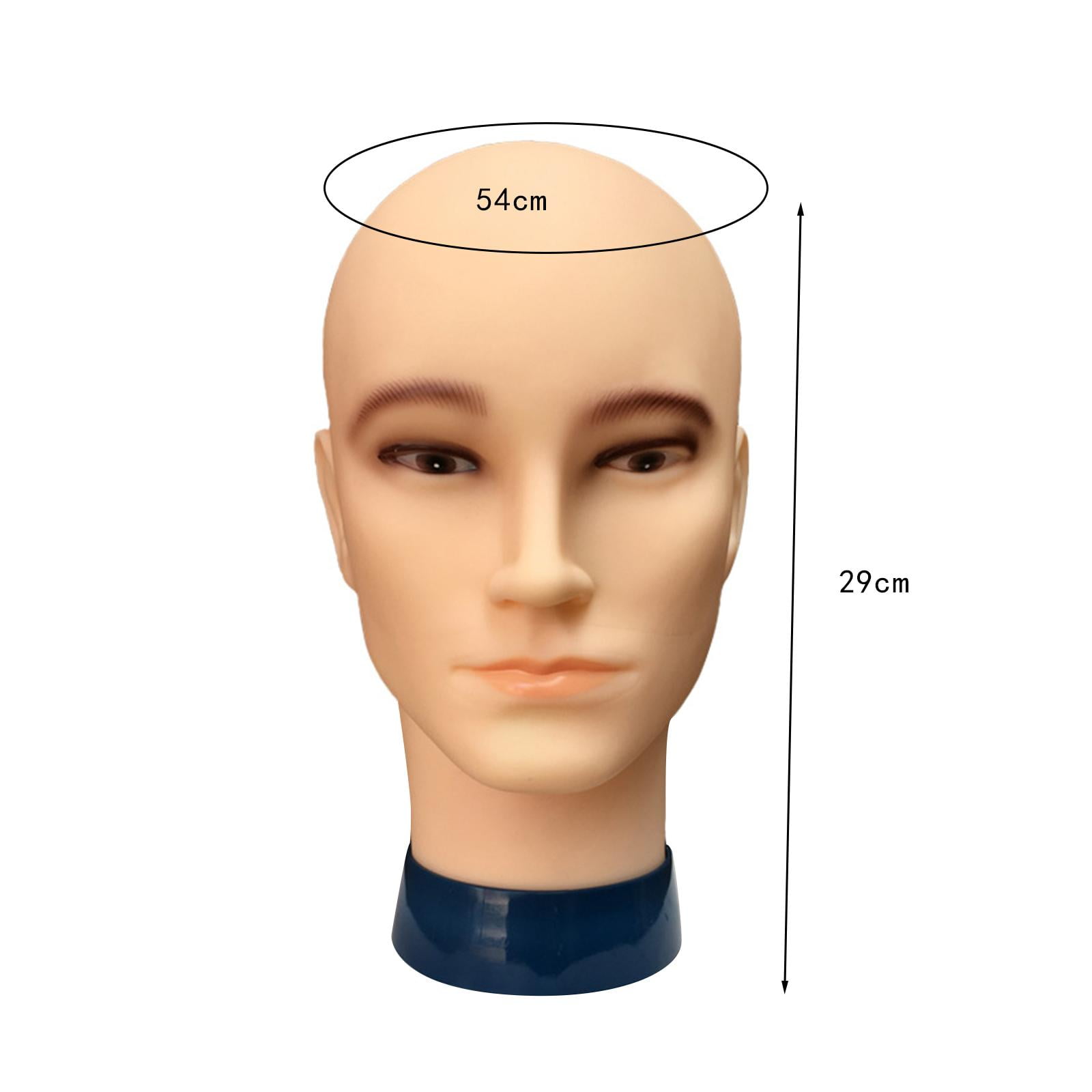 Male Bald Mannequin Head Display Model Multipurpose Professional Holder Manikin Head for Hairpieces Glasses s Making Styling