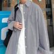 thumbnail image 4 of pstuiky camisas de manga larga para hombre, Camisa informal de moda para hombre con solapa, manga larga, botones y rayas con bolsillo top de hombre xxl, 4 of 4