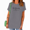 Grey, variant on Women's Black Line Shell Turtle Starfish Psalm Still God Faith Graphic Short Sleeve Crewneck Blue Tops