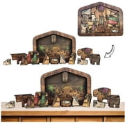 XZHOME Nativity Puzzle wooden Jesus puzzle wood firing design of the Nativity Puzzle