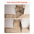 thumbnail image 2 of KFFKFF Adjustable Baby Gate for Stairs, 31-48 in Width, 36 in Height, Pet-Friendly Design, One-Hand Operation, Secure Installation with Hardware Kit, Suitable for Stairs, Doorways, and Home Use,Black, 2 of 9