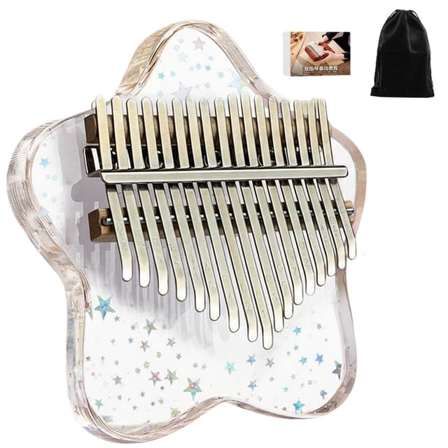 Kalimba 17 Note Keys Thumb Piano Pink Crystal Clear Finger Piano