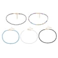 thumbnail image 4 of 1Pc Individual Character Beaded Single - Layer Necklace Simple Color Rice Bead Necklace (Blue), 4 of 8