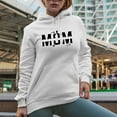 thumbnail image 2 of Mom Word with Stars & Lightning Art, Mother's Day Merch Gift, White Hooded Sweatshirt or Hoodie, Small, 2 of 5