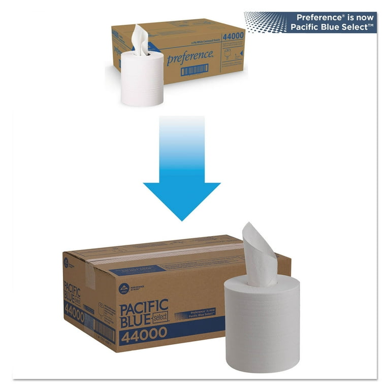 Pacific Blue Select 2-Ply Center-Pull Perf Wipers, 2-Ply, 8.25 x 12, White, 520/Roll, 6 Rolls/Carton Pacific Blue Select 2-Ply Center-Pull Perf Wipers, 2-Ply, 8.25 x 12, White, 520/Roll, 6 Rolls/Carton