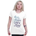 thumbnail image 3 of Revel in the Almighty Glory of God Womens Slim Fit Graphic Tee Brisco Brands S, 3 of 5