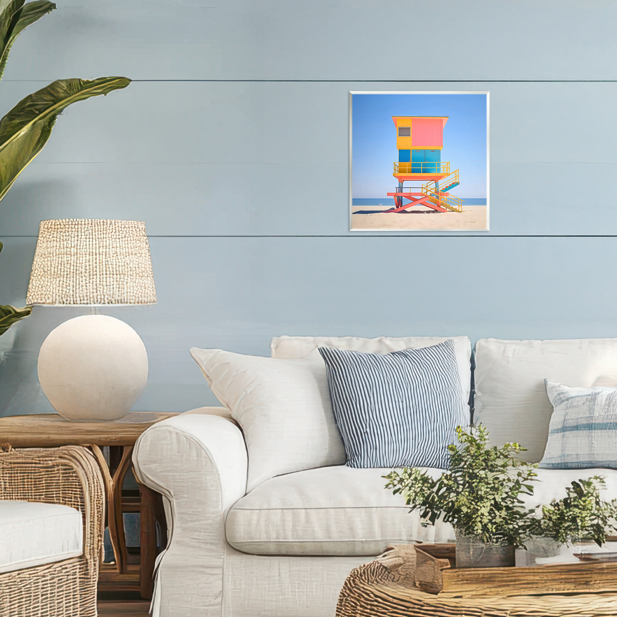 Stupell Industries Deco Lifeguard Tower on Beach Wall Plaque Art, design by Creative Studio