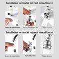 thumbnail image 5 of Kitchen Faucet Sprayer Attachment, Movable Faucet Extender for Kitchen Sink, 360° Rotatable Sink Faucet Head Anti-Splash Tap Booster Shower and Water Saving Faucet for Kitchen, 5 of 15